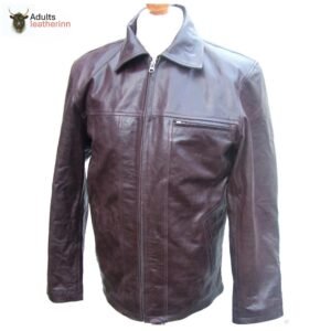 Mens Genuine Leather Leonardo DiCaprio Movie Replica Coat Jacket Most Sizes