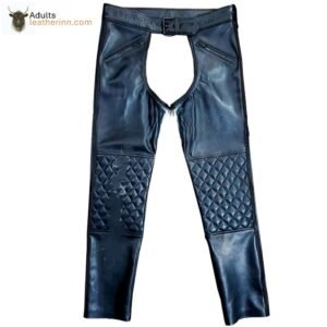 Men's Real Cowhide Leather Pants Punk Kink Jeans BLUF Convertible Chaps Trousers