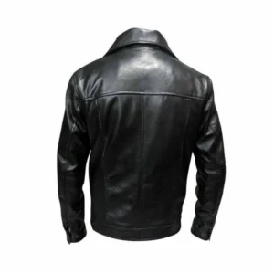 MENS Genioun Black ELVIS PRESLEY Real Soft Lambskin Leather Fashion ELVIS Style Jacket