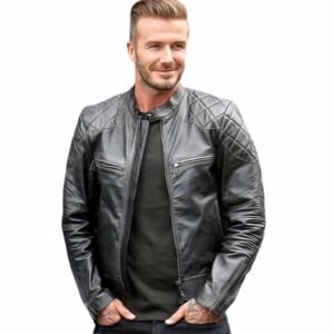 Mens Genuine Leather David Beckham Replica Coat Jacket