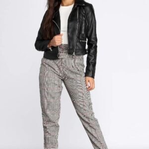 Women Cow Leather Moto Jacket